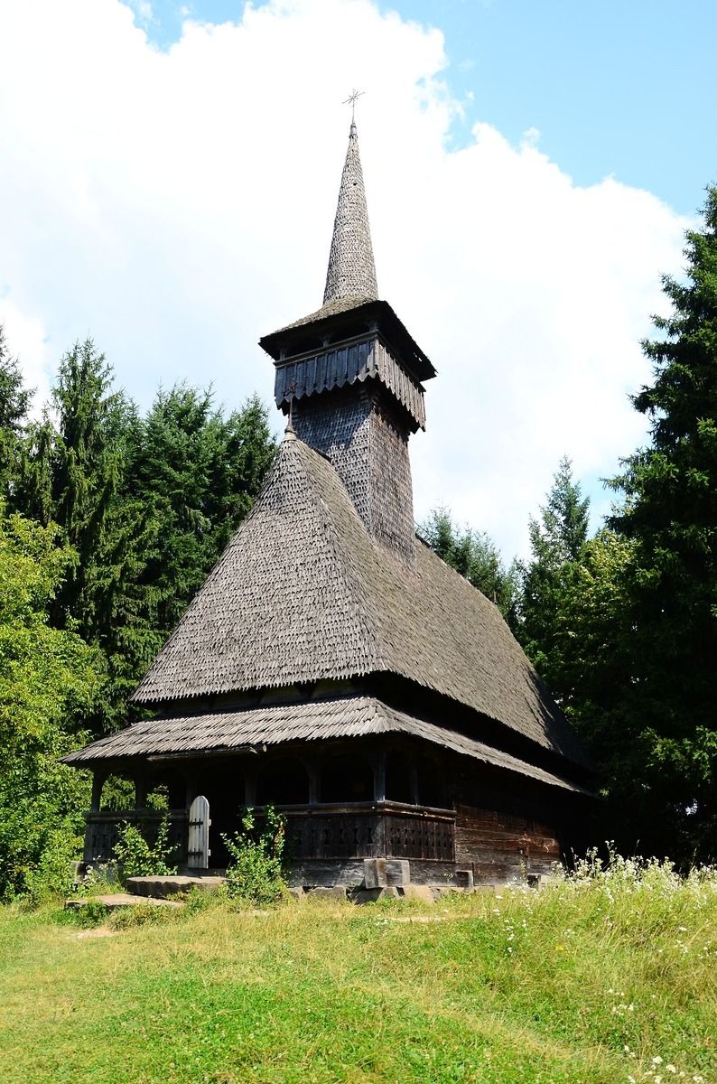 The wooden church from the Maramureș Village Museum in Sighetu Marmației   